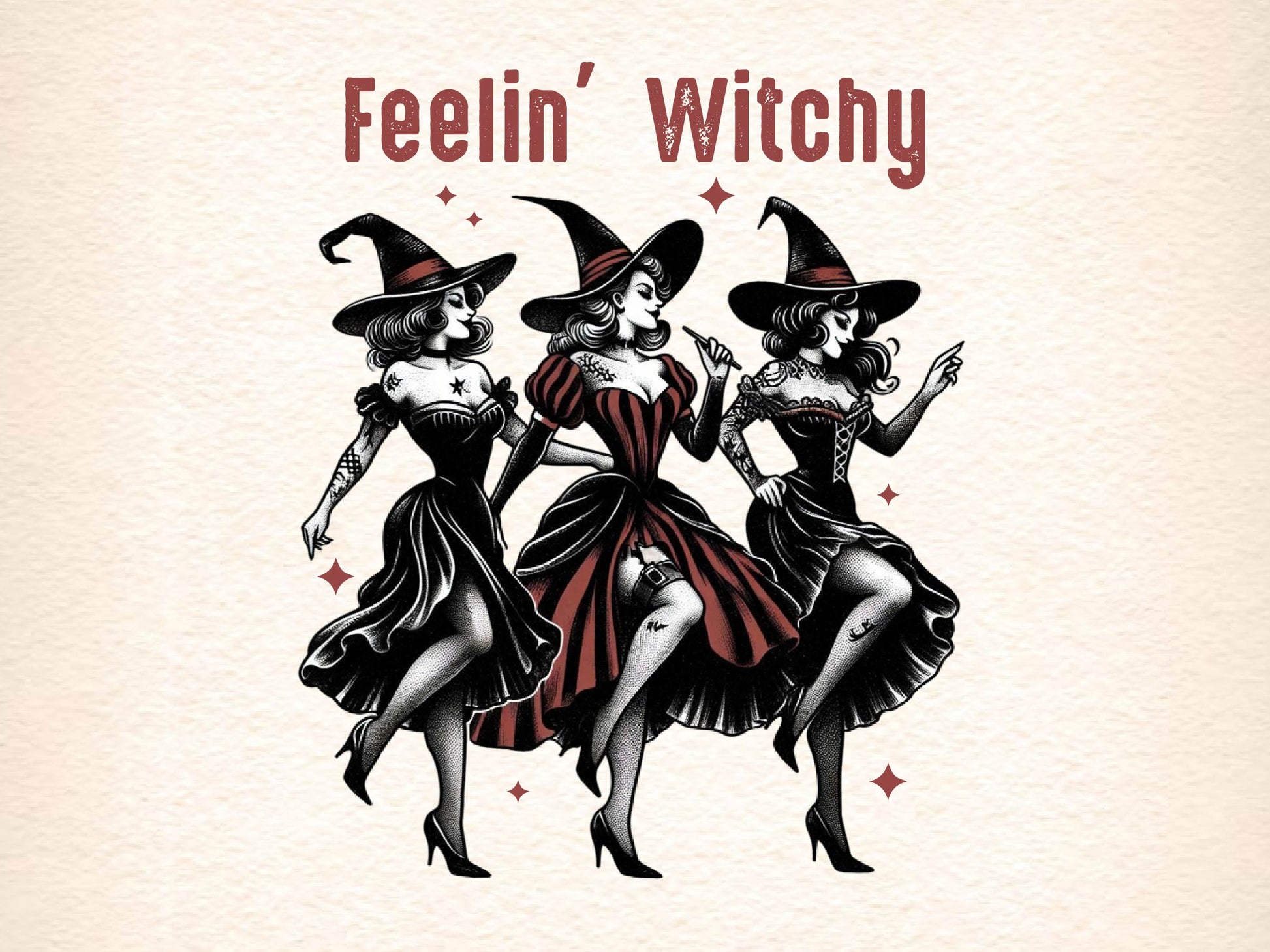 Feelin Witchy Retro Witch Halloween Clipart Bundle - CraftNest - Digital Crafting and Art