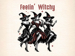 Feelin Witchy Retro Witch Halloween Clipart Bundle - CraftNest - Digital Crafting and Art