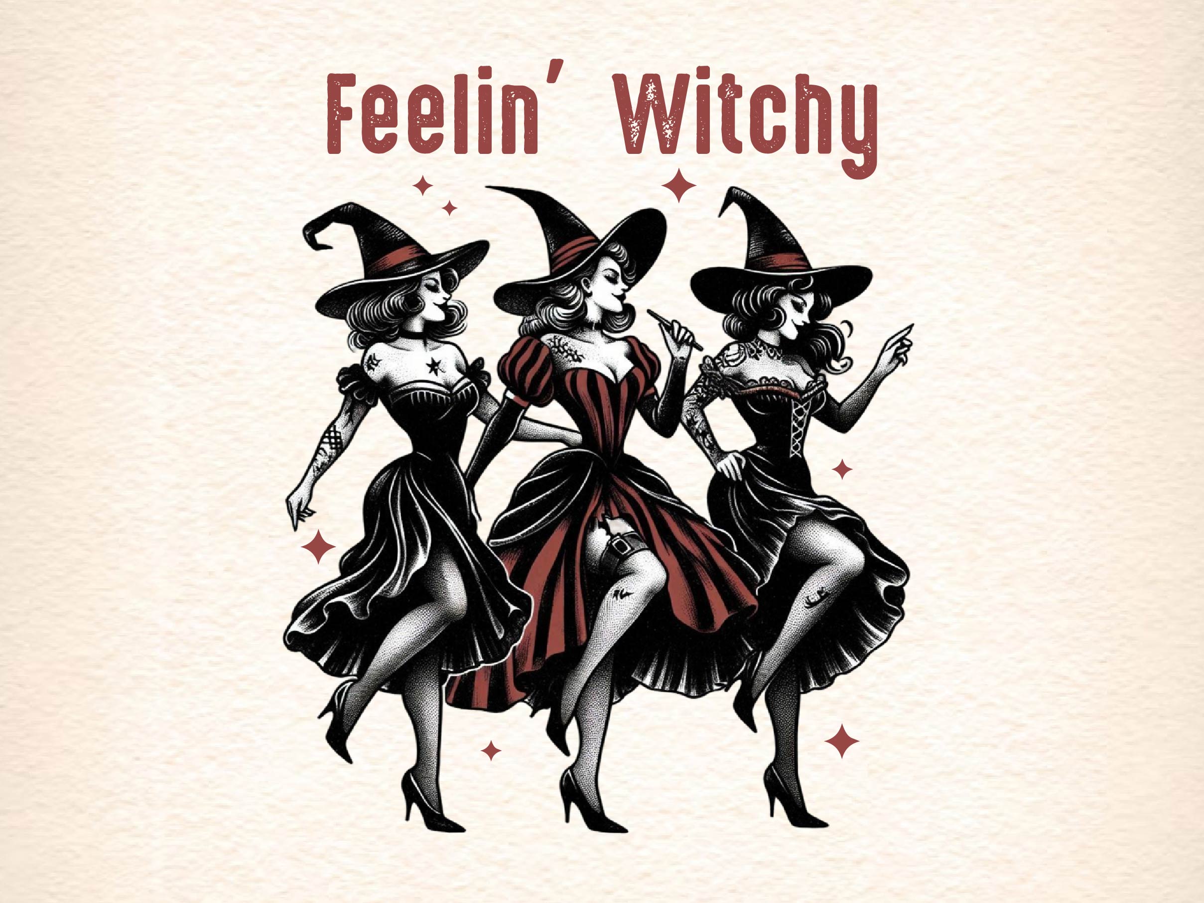 Feelin Witchy Retro Witch Halloween Clipart Bundle - CraftNest - Digital Crafting and Art