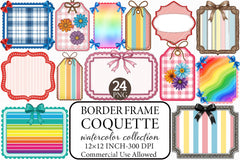 Border Frame Coquette Clipart Bundle - CraftNest - Digital Crafting and Art