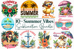 Summer Vibes Clipart Bundle 4 - CraftNest - Digital Crafting and Art
