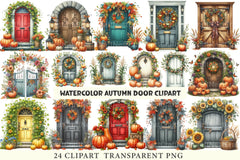 Autumn Door Clipart Bundle - CraftNest - Digital Crafting and Art