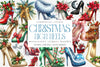 Christmas High Heels Winter Shoes Clipart Bundle