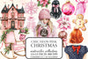 Chic Neon Pink Christmas Clipart Bundle