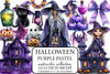 Purple Pastel Halloween Clipart Bundle