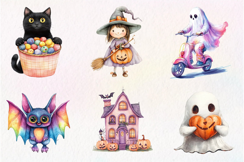 Cute Halloween Day Clipart Bundle - CraftNest - Digital Crafting and Art
