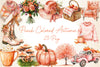 Peach Colored Autumn Clipart Bundle 3