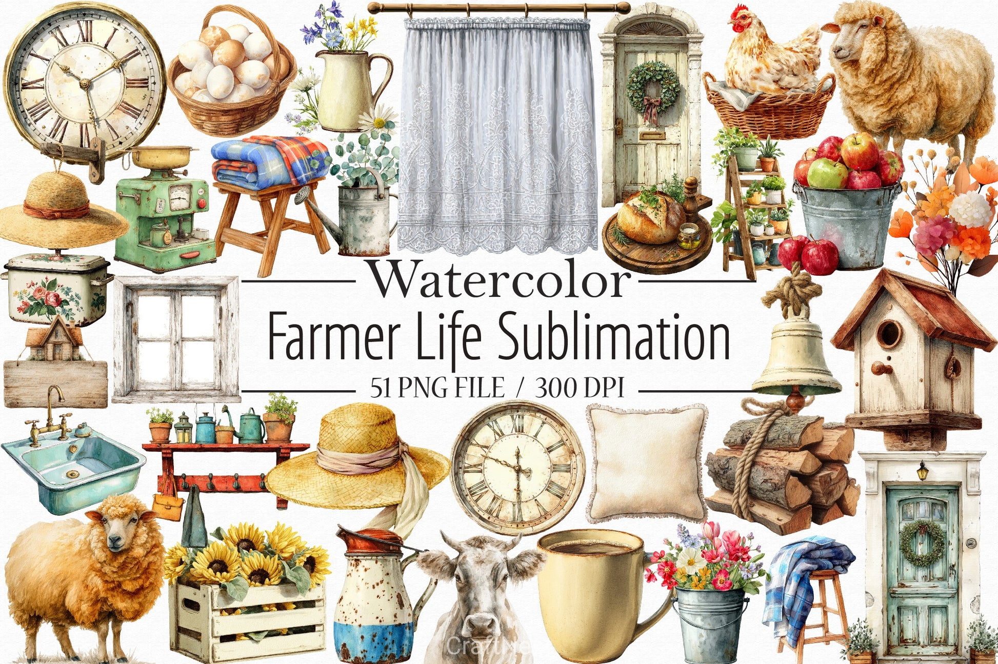 Farmer Life Clipart Bundle - CraftNest - Digital Crafting and Art