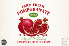 Farm Fresh Pomegranate Clipart Bundle - CraftNest - Digital Crafting and Art