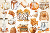 Cozy Caramel & White Fall Clipart Bundle 2