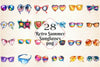 Retro Summer Sunglasses Clipart Bundle