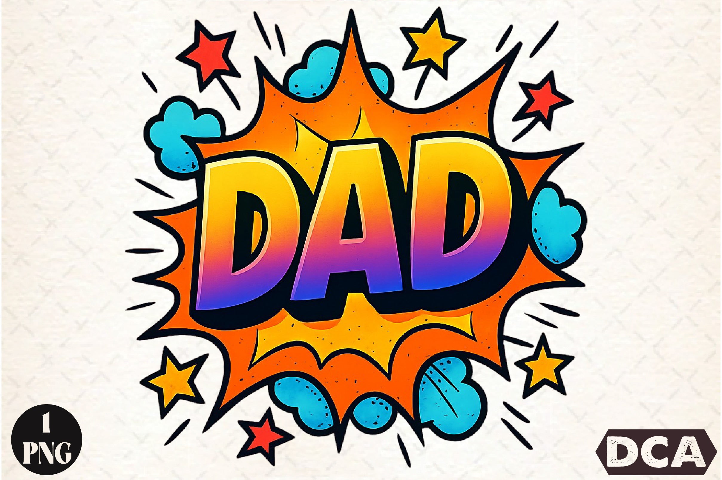 Dad Comic Style Clipart Bundle