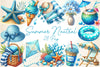 Summer Neutral Blue Clipart Bundle