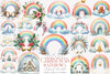 Christmas Pastel Rainbow Clipart Bundle