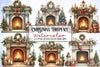 Christmas Fireplace Clipart Bundle 5