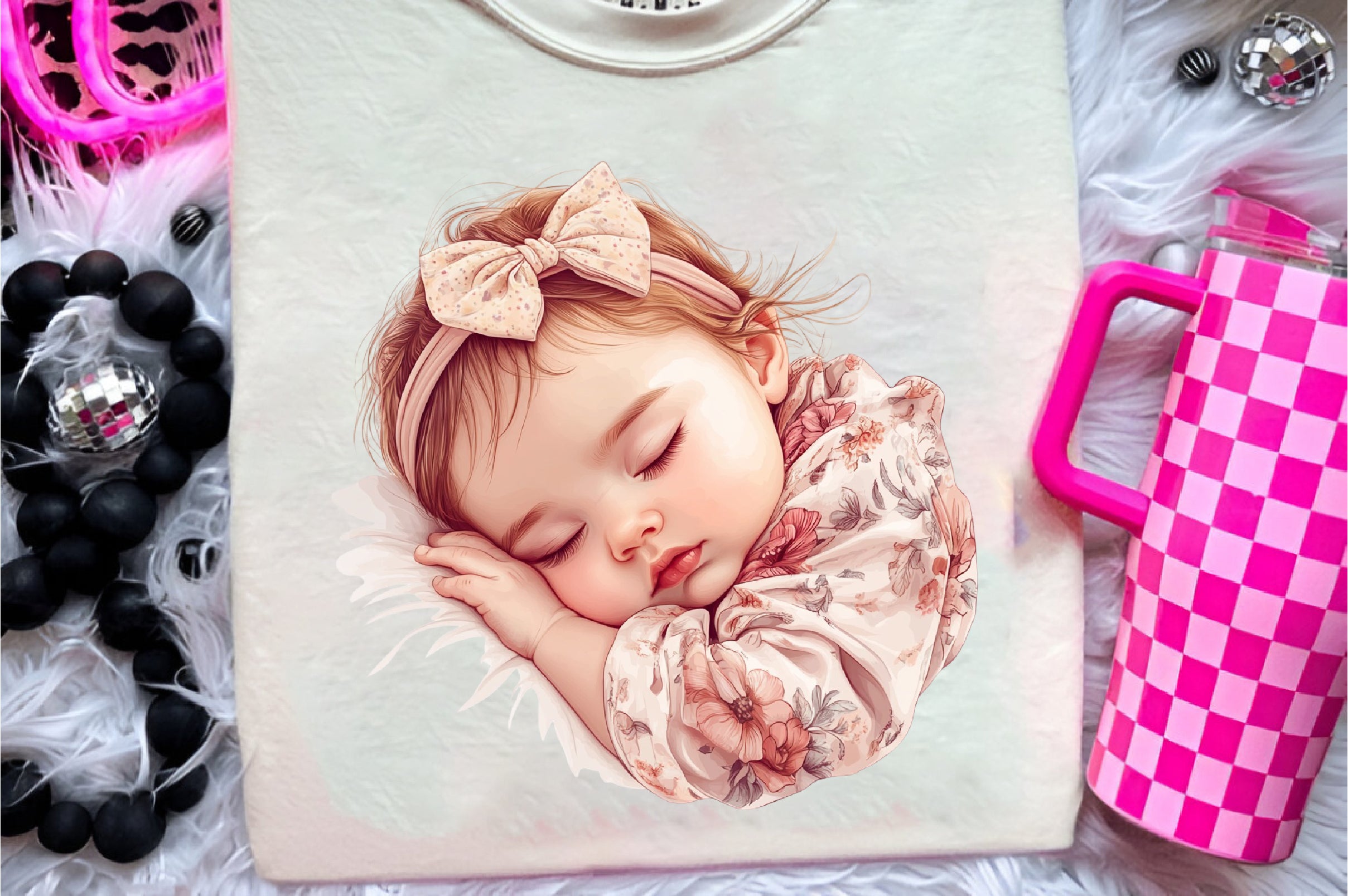 Pink Baby Girl Nursery Clipart Bundle 2 - CraftNest - Digital Crafting and Art