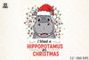 Hippopotamus Christmas Clipart Bundle