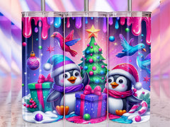 Christmas Penguin Tumbler Wrap Bundle 1 - CraftNest - Digital Crafting and Art