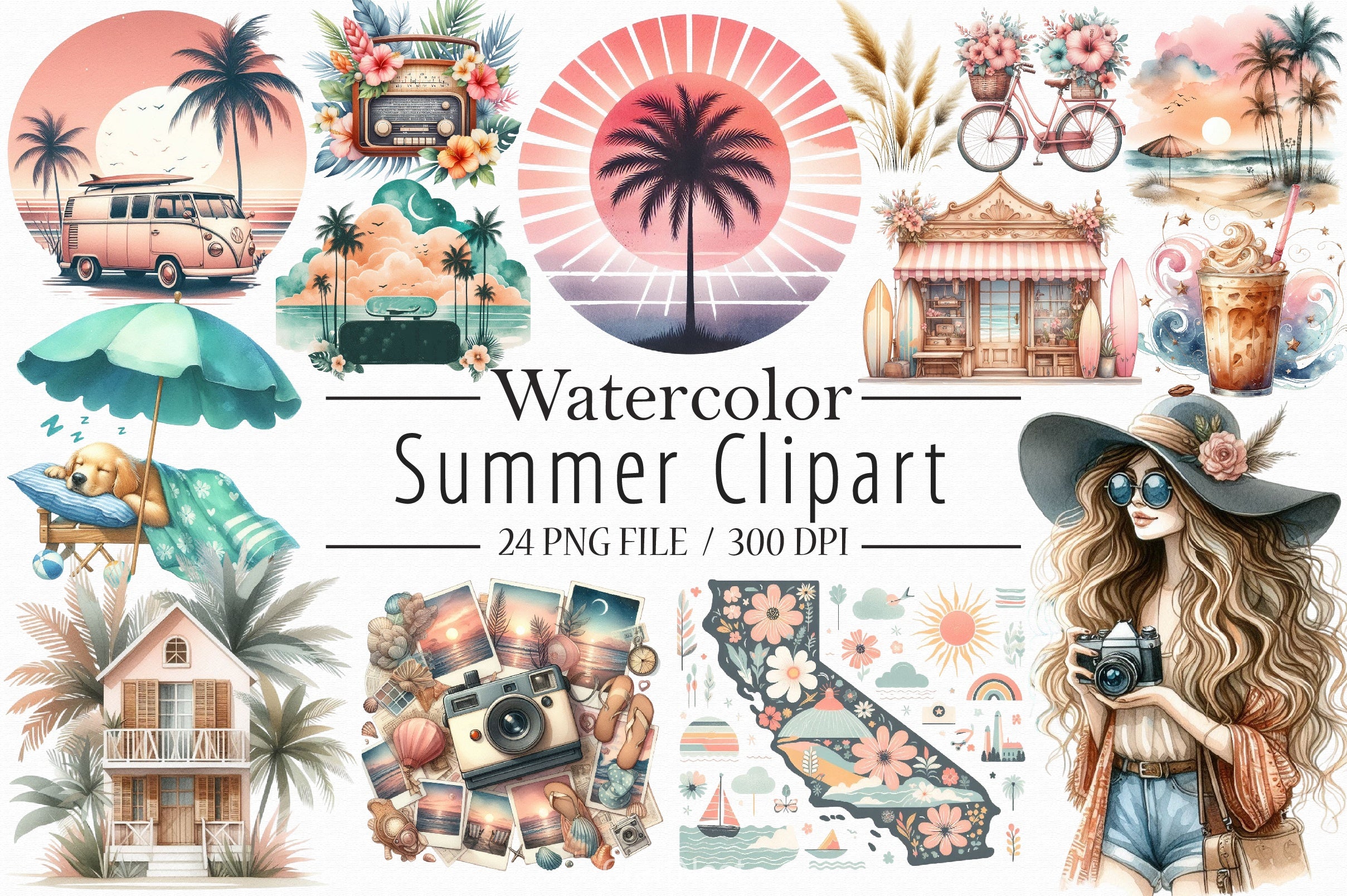Summer Clipart Bundle 7 - CraftNest - Digital Crafting and Art