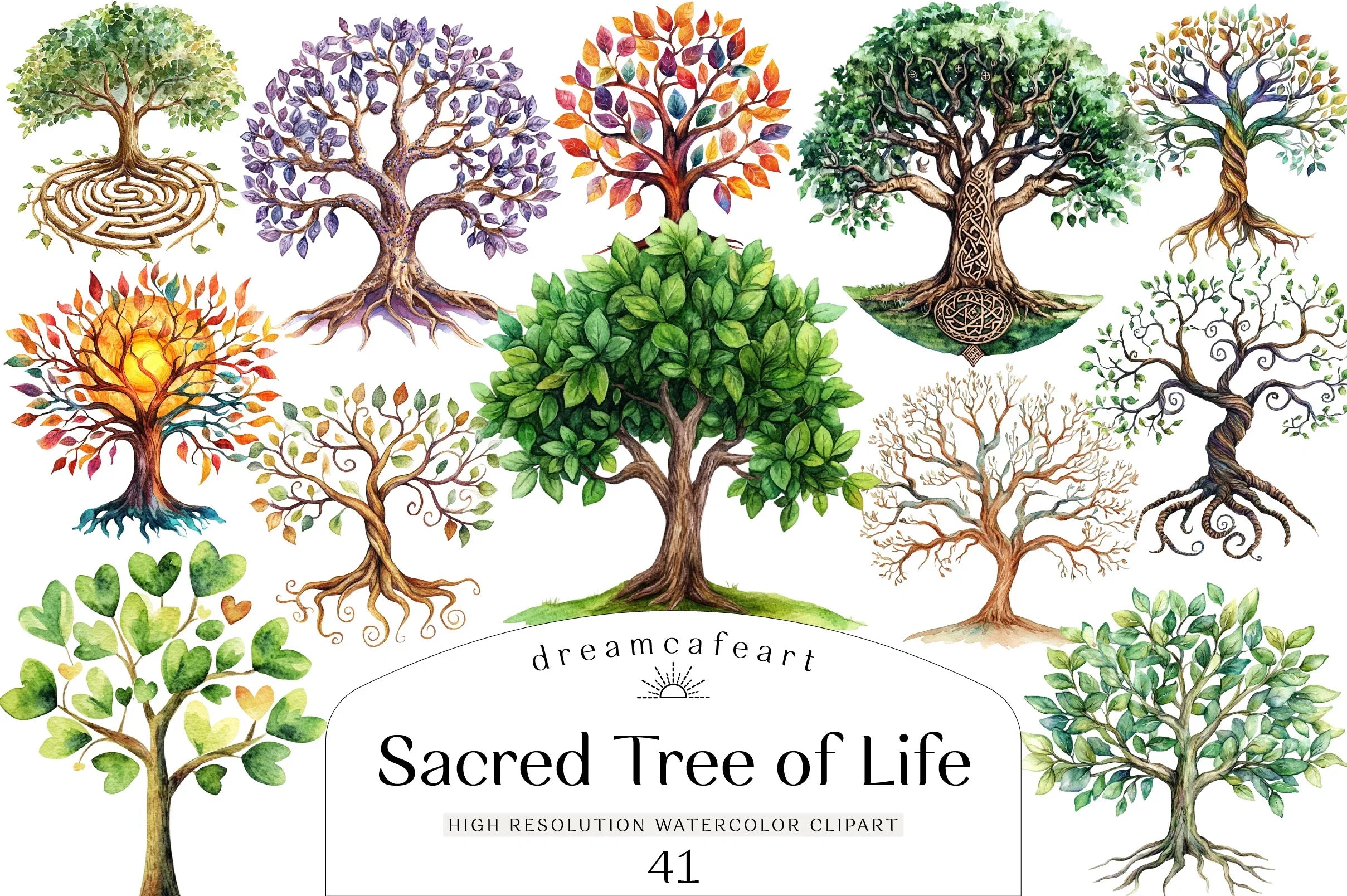 Sacred Tree of Life Clipart Bundle - CraftNest - Digital Crafting and Art