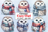 Christmas Owl Clipart Bundle 5