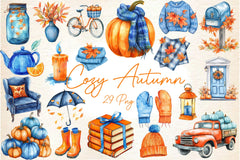 Cozy Autumn Clipart Bundle 3 - CraftNest - Digital Crafting and Art