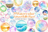 Watercolour Iridescent Bubble Clipart Bundle