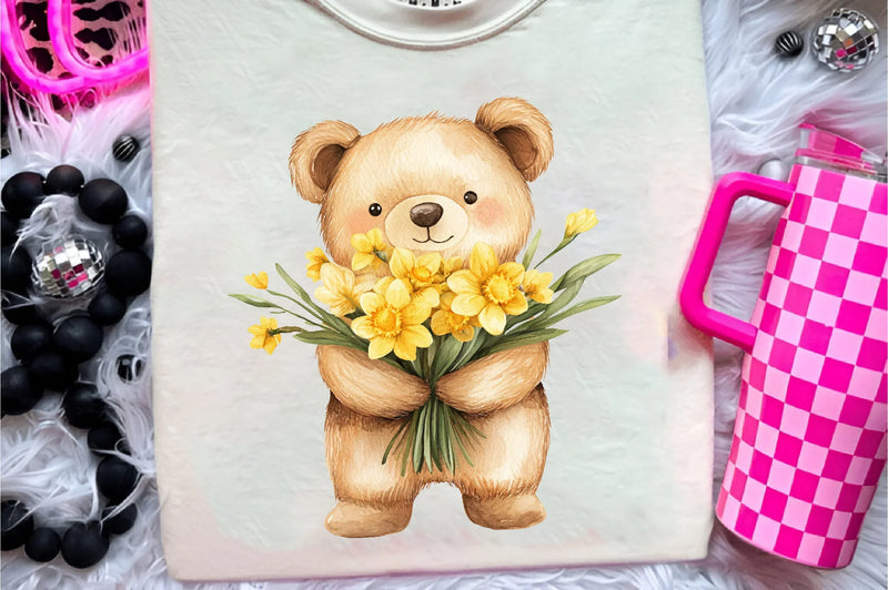 Spring Woodland Animal With Bouquet Clipart Bundle - CraftNest - Digital Crafting and Art