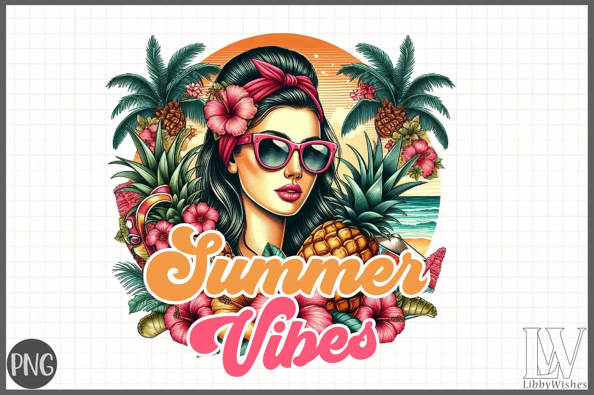 Summer Vibes Woman Clipart Bundle 4 - CraftNest - Digital Crafting and Art