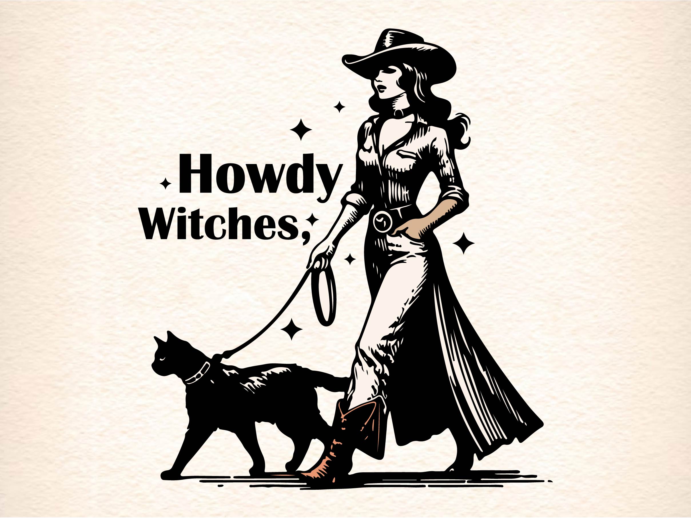 Howdy Witches Vintage Halloween Clipart Bundle - CraftNest - Digital Crafting and Art