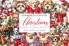 Christmas Puppies Clipart Bundle
