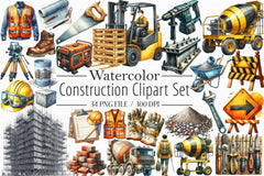 Construction Clipart Bundle 3 - CraftNest - Digital Crafting and Art