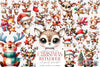 Quirky Christmas Reindeer Clipart Bundle