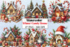 Winter Candy House Clipart Bundle