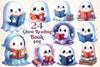 Ghost Reading Book Clipart Bundle 2