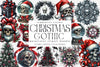 Gothic Christmas Clip Art: Spooky Skull & Raven Graphics Bundle