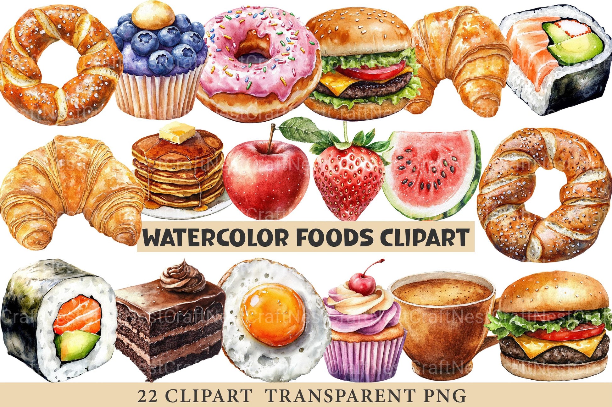 Foods Clipart - CraftNest - Digital Crafting and Art