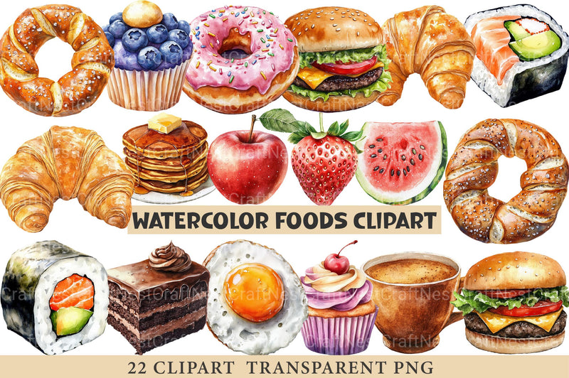 Foods Clipart - CraftNest - Digital Crafting and Art