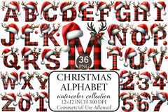 Christmas Alphabet Clipart Bundle 3 - CraftNest - Digital Crafting and Art