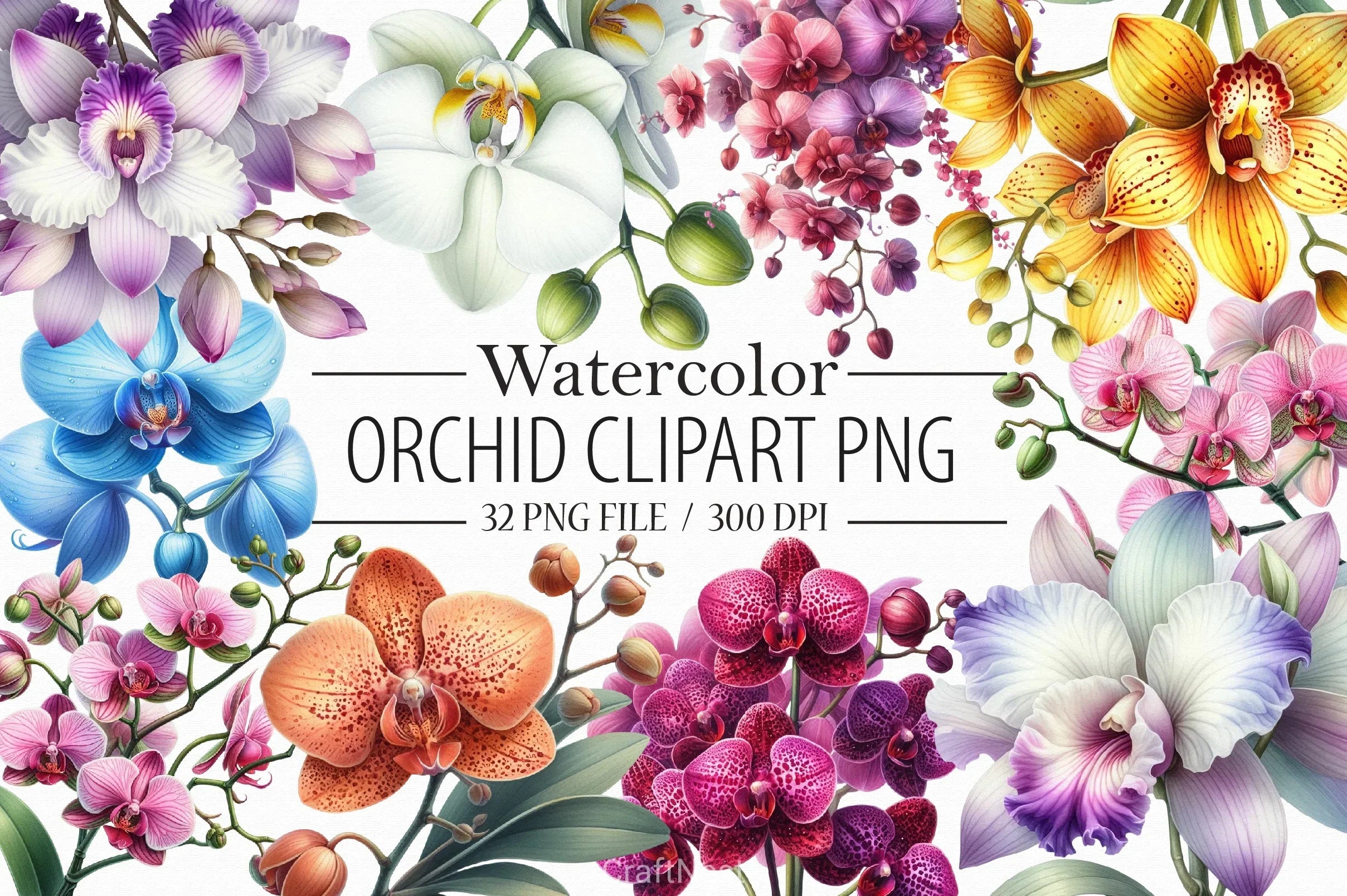 Orchid Clipart Bundle 3 - CraftNest - Digital Crafting and Art