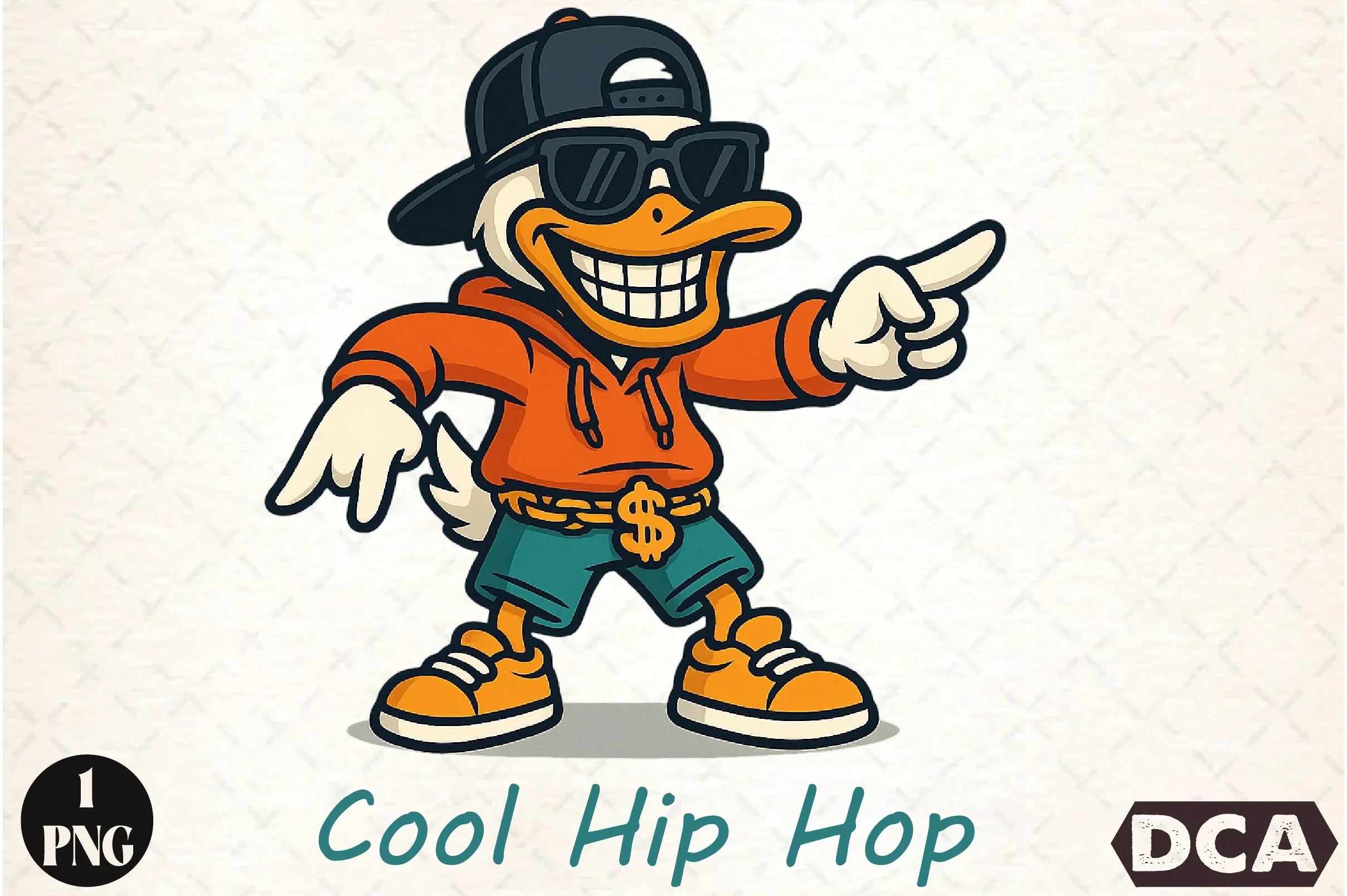 Cool Hip Hop Duck Digital Clipart Bundle - CraftNest - Digital Crafting and Art