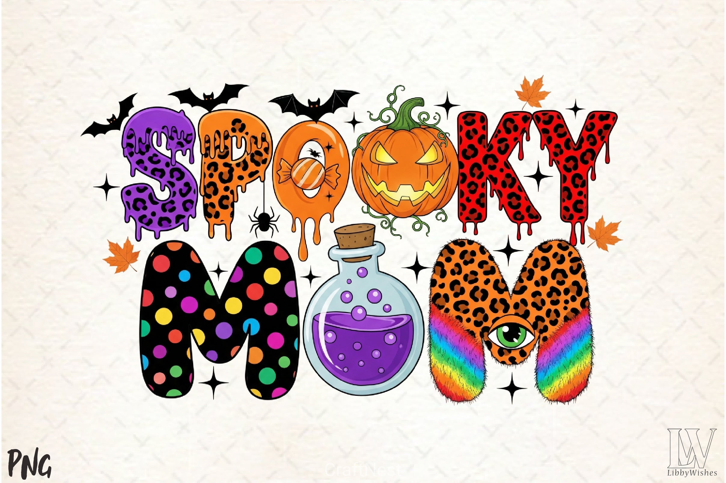 Spooky Mom Halloween Clipart Bundle - CraftNest - Digital Crafting and Art