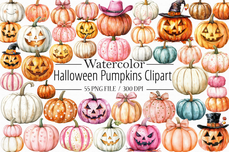 Halloween Pumpkins Clipart Bundle - CraftNest - Digital Crafting and Art