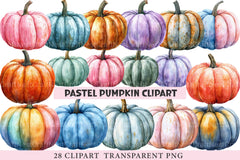 Pastel Pumpkin Clipart - CraftNest - Digital Crafting and Art