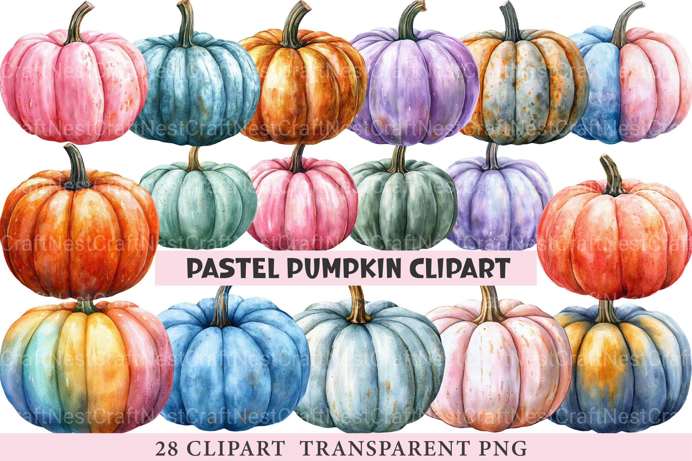 Pastel Pumpkin Clipart - CraftNest - Digital Crafting and Art