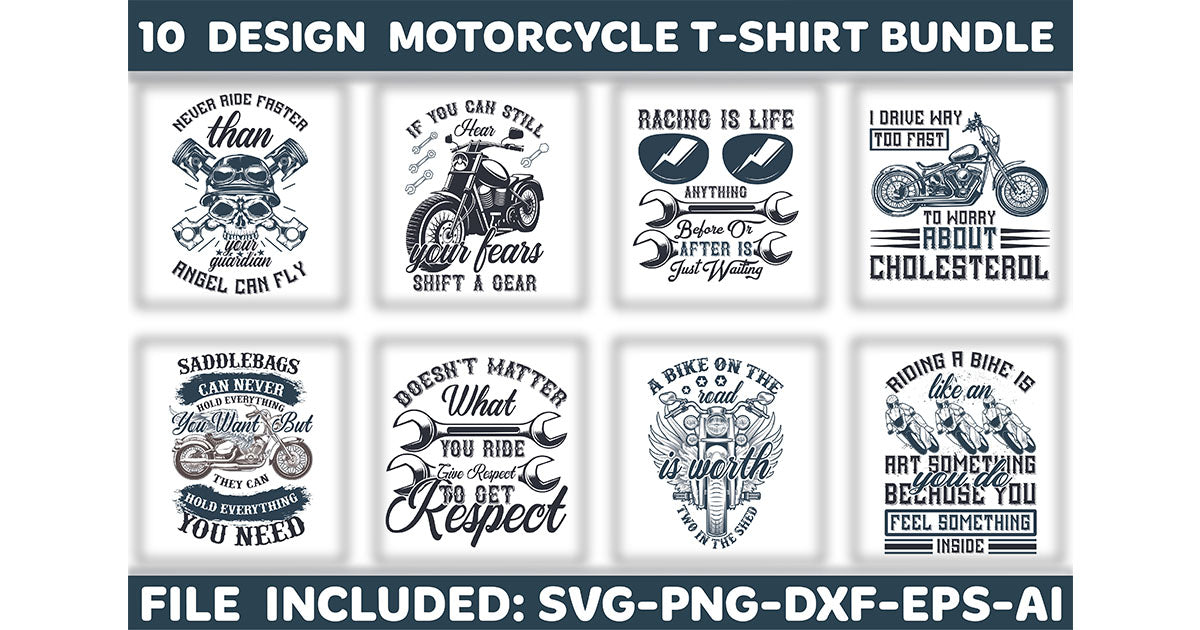 Bike T-Shirt Bundle 7 - CraftNest - Digital Crafting and Art