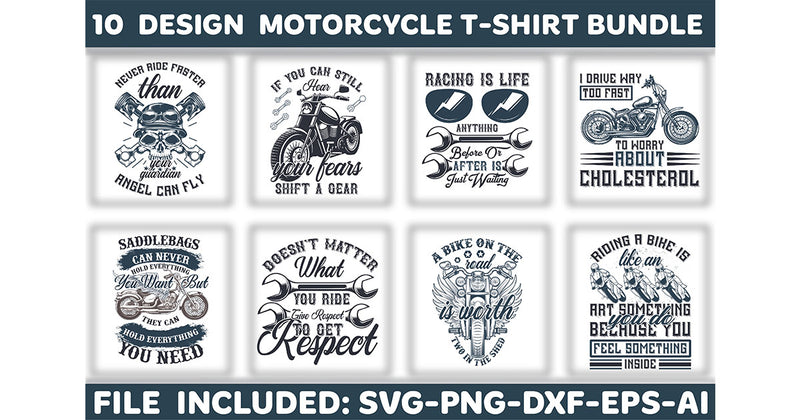 Bike T-Shirt Bundle 7 - CraftNest - Digital Crafting and Art