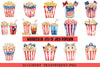 4th of July Popcorn Clipart