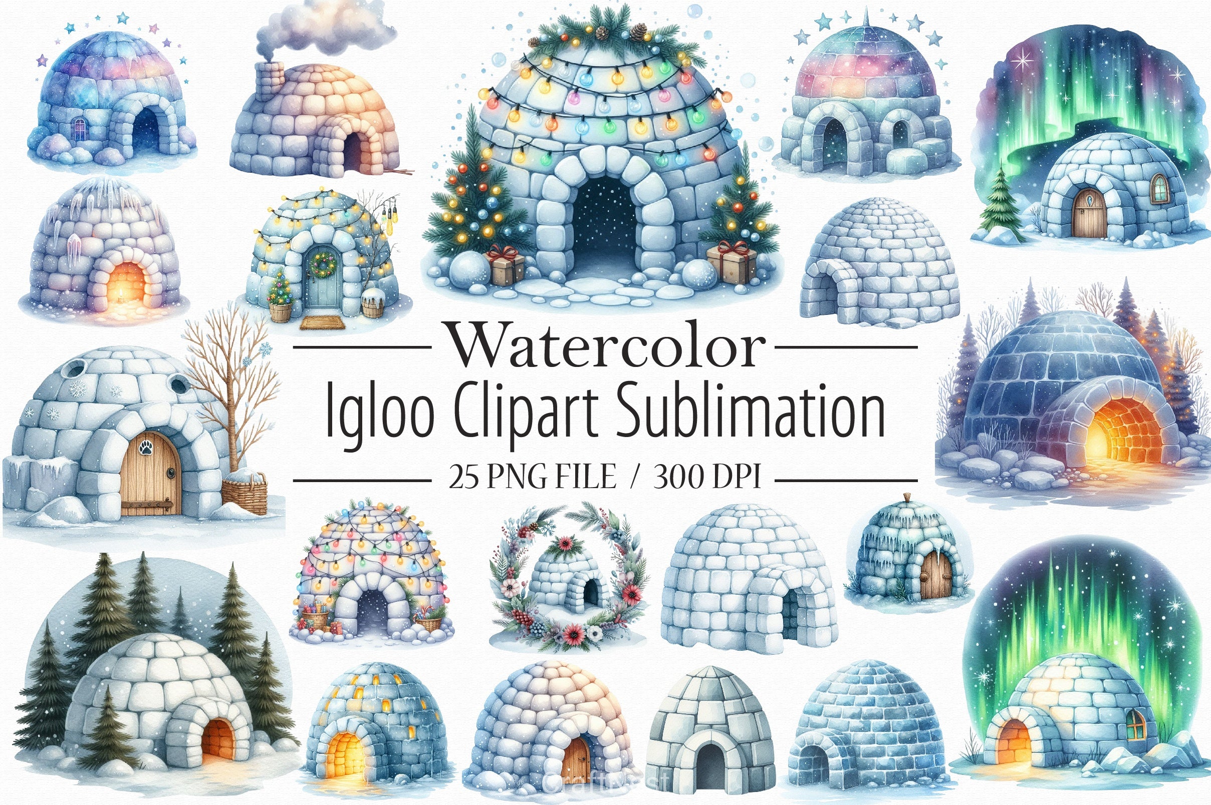 Igloo Clipart Bundle - CraftNest - Digital Crafting and Art