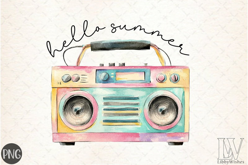 Summer Radio Clipart Bundle - CraftNest - Digital Crafting and Art